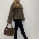 pelliccia foderata con bottoni luxe